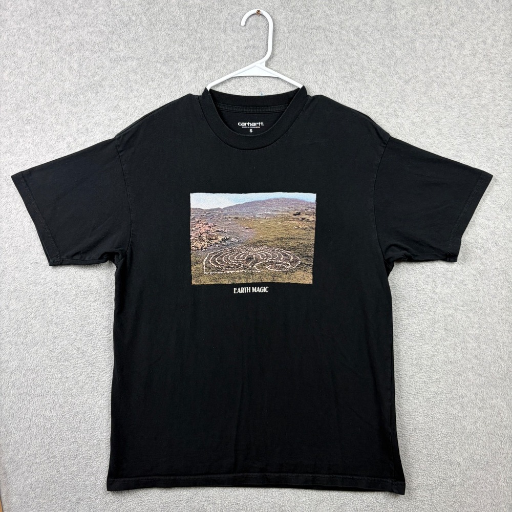 Carhartt WIP T Shirt Mens Small Black Earth Magic Organic Cotton Graphic Tee